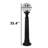 Outdoor Black Floor Lamp Globe Post Light With Acrylic Shade