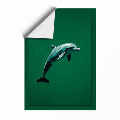 Leaping Dolphin Coastal - Framed Print
