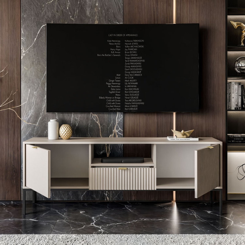 TV Stand for TVs up to 58", Cashmire/Black