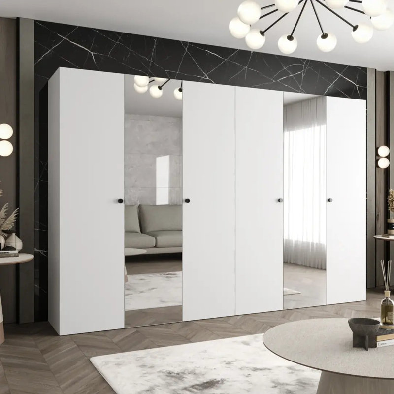 Manufactured Wood Wardrobe, White