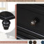 3 armoires en bois noires - amplement d'espace de rangement, table de bout polyvalente avec plateau de rangement en bois massif noir Ustyle, idéal pour chambre à coucher ou bureau