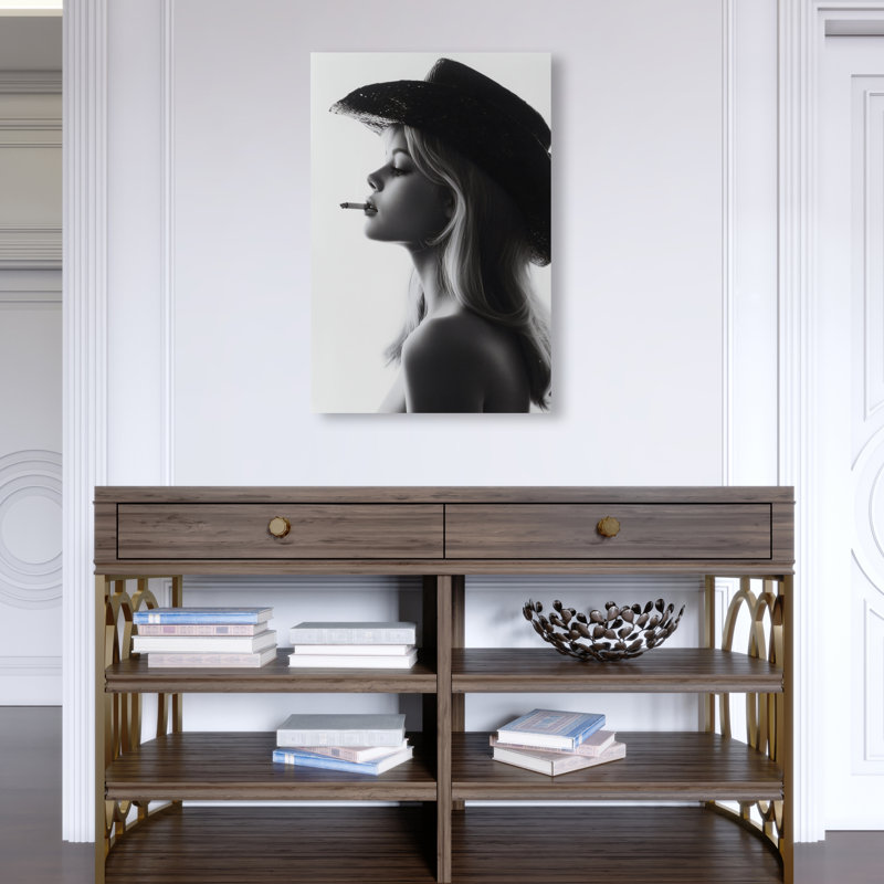 Desert Cowgirl Fashion Canvas Print by Oliver Gal, Black Frame, 10 x 15, 24"H x 36"W, Gallery Wrapped