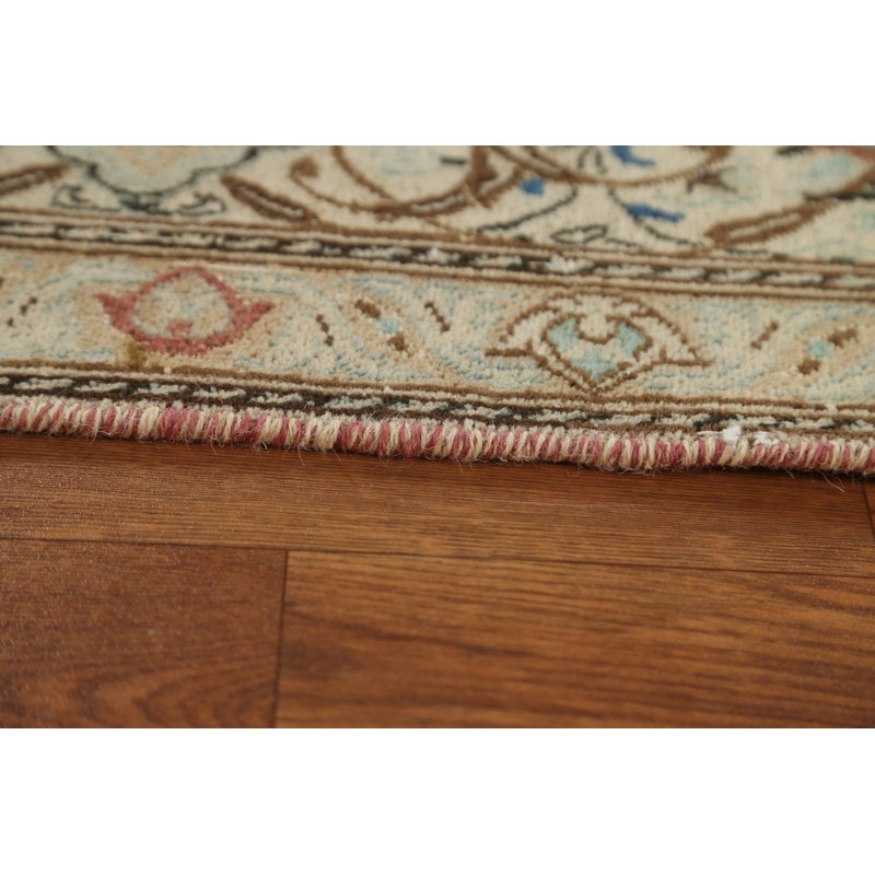 Tapis floral motif persan Nain noué à la main 6 x 10