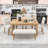 6-Piece Modern Dining Set with Rectangular Table, 4 Upholstered Chairs and Bench-295926070