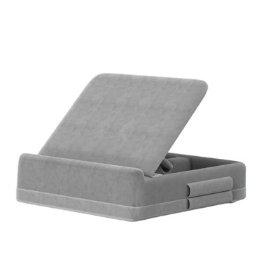 Tablet Pillow Stand with Storage, Foldable iPad Holder for Bed, Lap and Desk, Angle Adjustable Soft Pad Dock with Stylus Mount Compatible