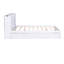 Grand lit plateforme avec rangement pour grand lit, tablettes latérales escamotables et très grand lit simple TG, blanc-1077838903