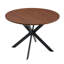 Table de salle à manger extensible compacte, en bois aggloméré noyer, moderne pour les petits espaces