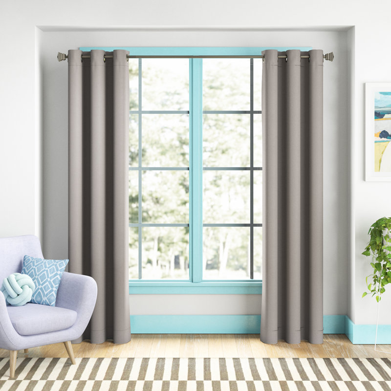 Panneau de rideau à oeillets à économie d'énergie thermique - Basics by Wayfair ™, Marine, 1 Panel, l 54" x L 84"
