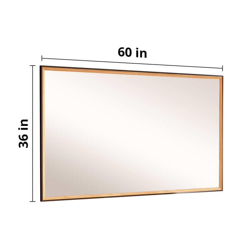 Ascuaga Glass Rectangle Wall Mirror, 36" x 60"