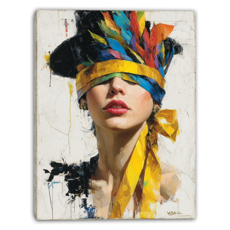 «Feathered Vision», art mural sur toile tendue, H 24 po x l 16 po