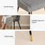 Chaises de salle à manger rembourrées en tissu moderne avec dossier ergonomique, pieds en métal doré-1309657244