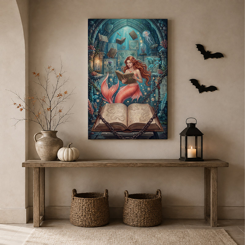 Impression sur toile, "Fantasy Mermaid", H 36 po x l 24 po