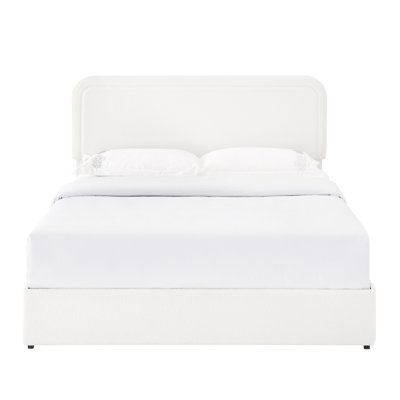Liv Modern Boucle Upholstered Bed with Underbed Storage Drawers and Wooden Slat Support