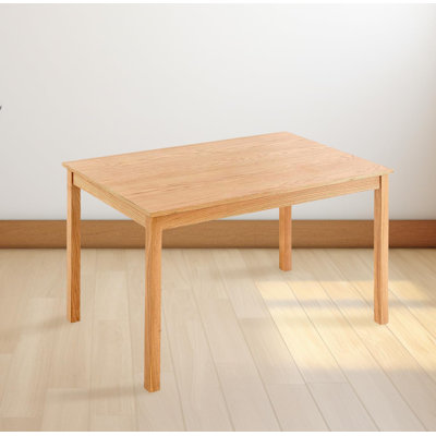 Rittman Oak Rectangular Wood Top Dining Table with Wood Base