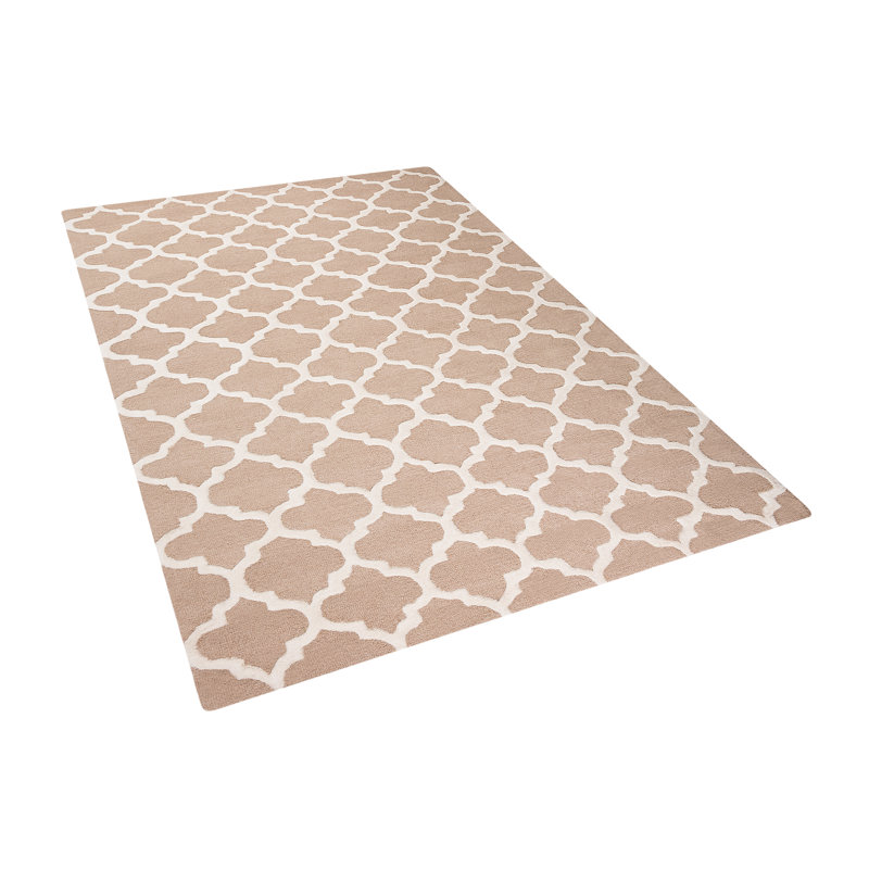 Erbaa Geometric Wool Hand Woven Area Rug, Rectangle 160 x 230cm