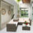 4 Piece Wicker Patio Sectional Sofa Set With Storage Box And Coffee Table
