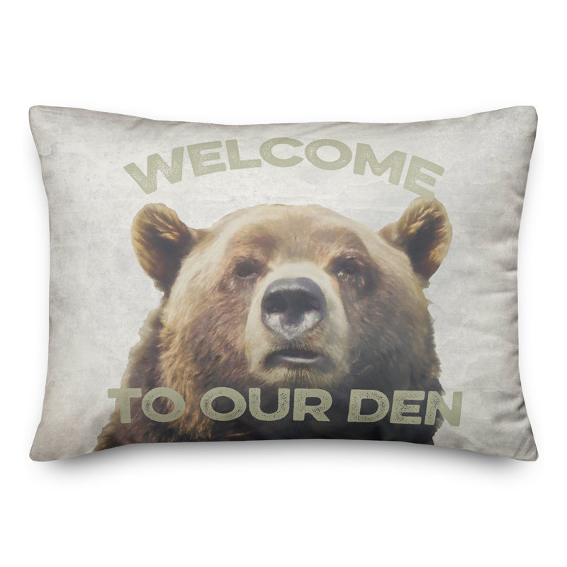 Housse de coussin rectangulaire welcome den Bear