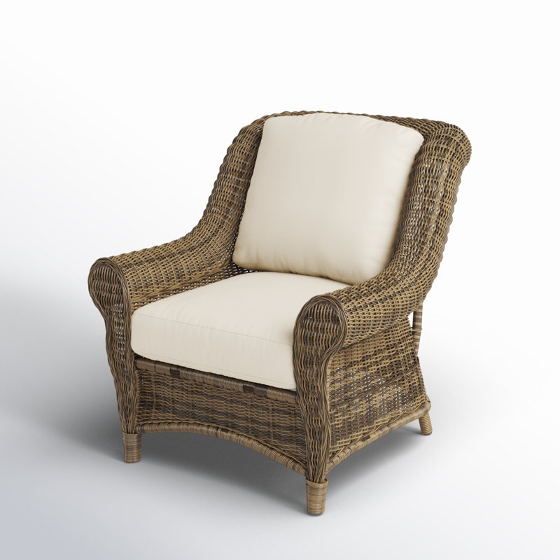 Chaise à assise profonde avec coussin Aaraiz, Tissu toile Sunbrella®