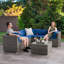 Ensemble de conversation modulaire en rotin avec coussins 6 pièces Newburyport-61759146-61759149