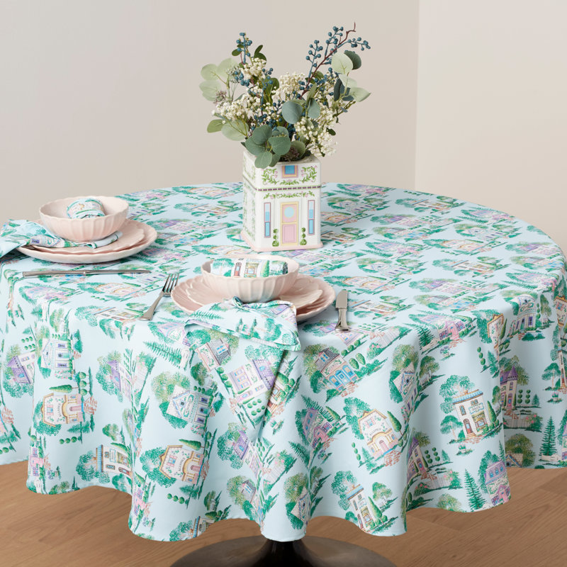 Lenox Spice Village Allover Tablecloth, 70" Round