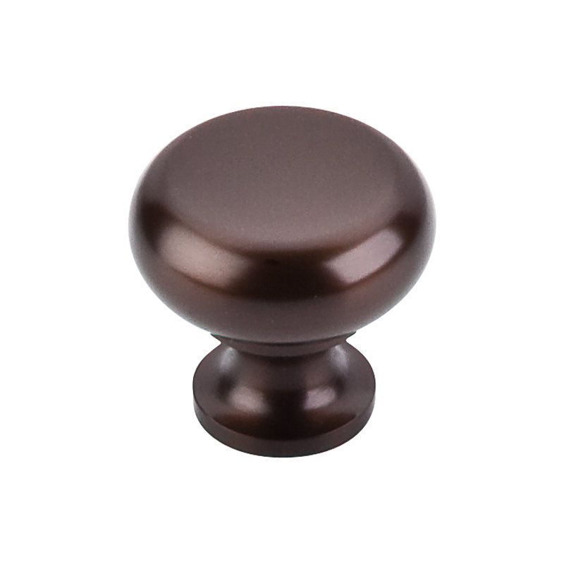 Flat Faced 1 1/4" Diameter Round Knob, Oiled Rubbed Bronze