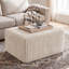 Pouf ottoman moderne compressé, repose-pieds rectangulaire modulable en velours côtelé avec ressorts ensachés, aucun assemblage requis pour le salon, beige-1999278483