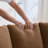 73.8" W Chenille Upholstered Slipcovered Curved Sofa-484539112