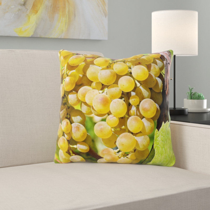 Coussin décoratif raisins