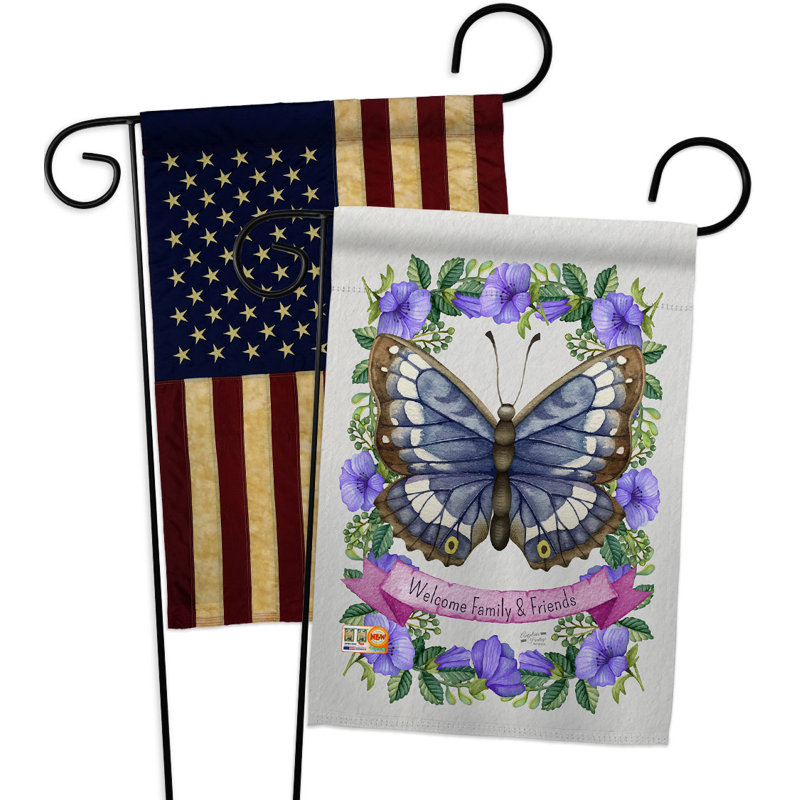 Drapeau de jardin à 2 faces en polyester / mélange de polyester 19 po x 13 po