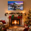 «Christmas Winter Mill Christmas Lights Snowy Scene», ensemble de 3 impressions sur toile-1762050279