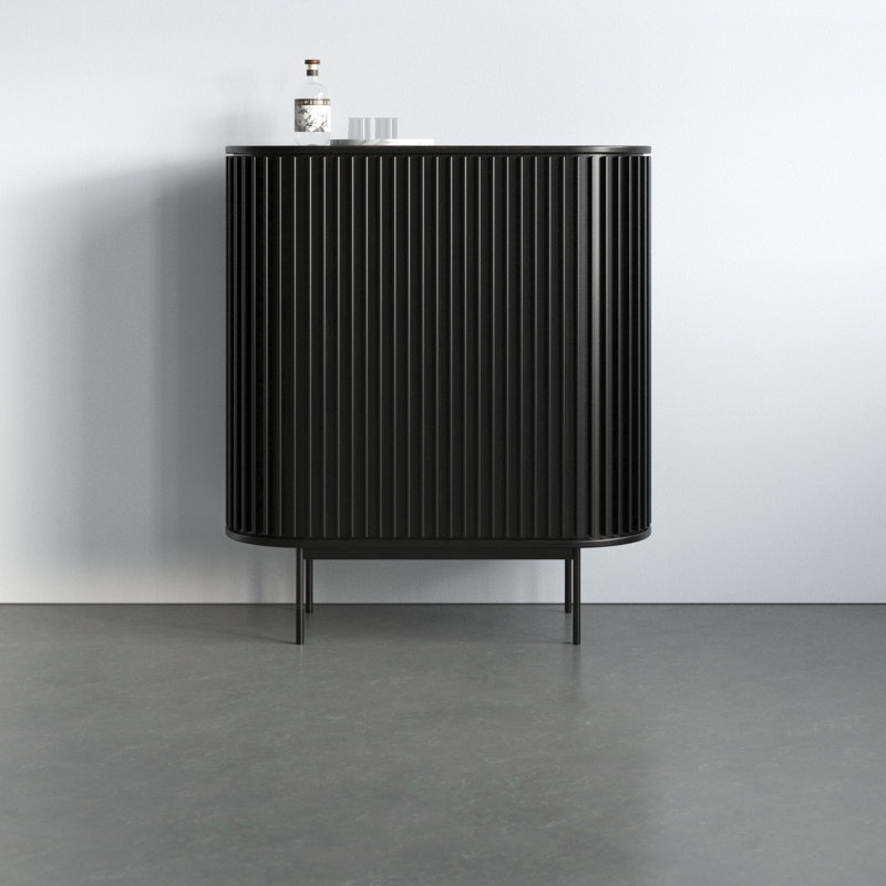 Asta Black Oak Accent Cabinet