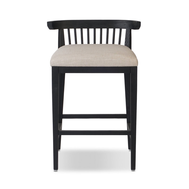 Tullio Upholstered Stool with Solid Wood Frame