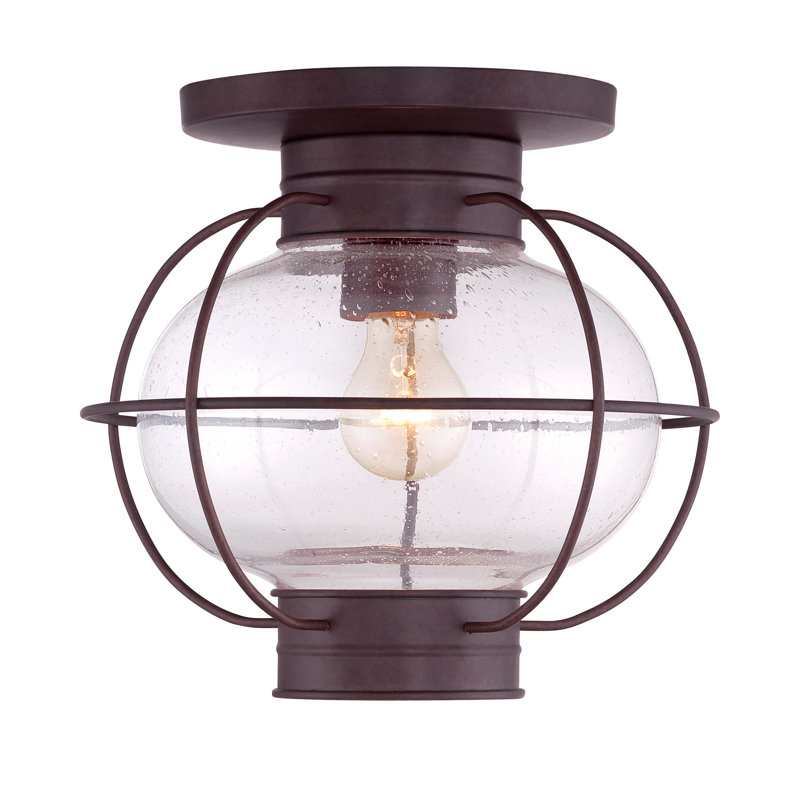 Plafonnier encastré 1 lumière l 11,5 po, Bronze cuivré