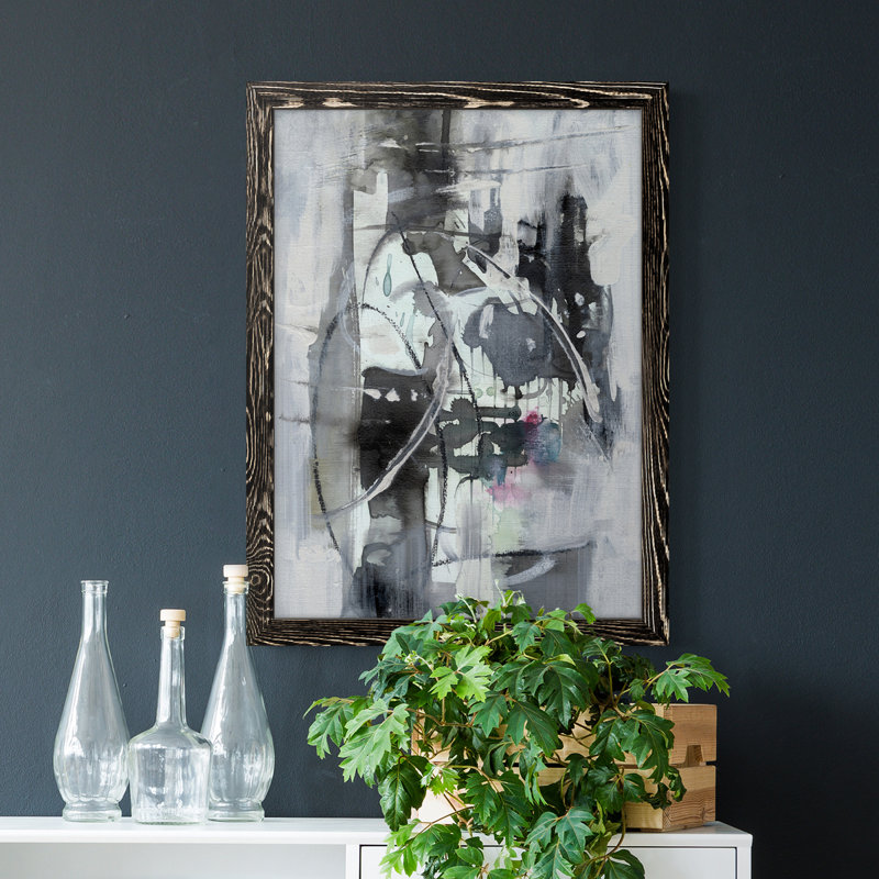 «Indian Lore I», toile encadrée de qualité supérieure - prête à être accrochée, H 32 po x l 23 po x P 1 po, Noir