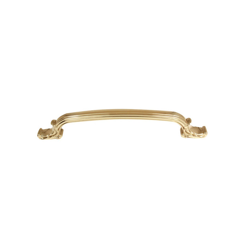Ornate Appliance Pull, Polished Brass