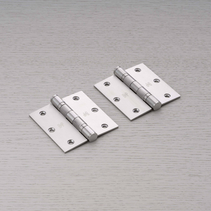 3.5'' x 3.5'' Stainless Steel Butt Bearing Hinge, Steel