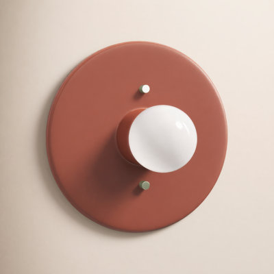 Single Light Ceramic Dimmable Flush Mounted Sconce