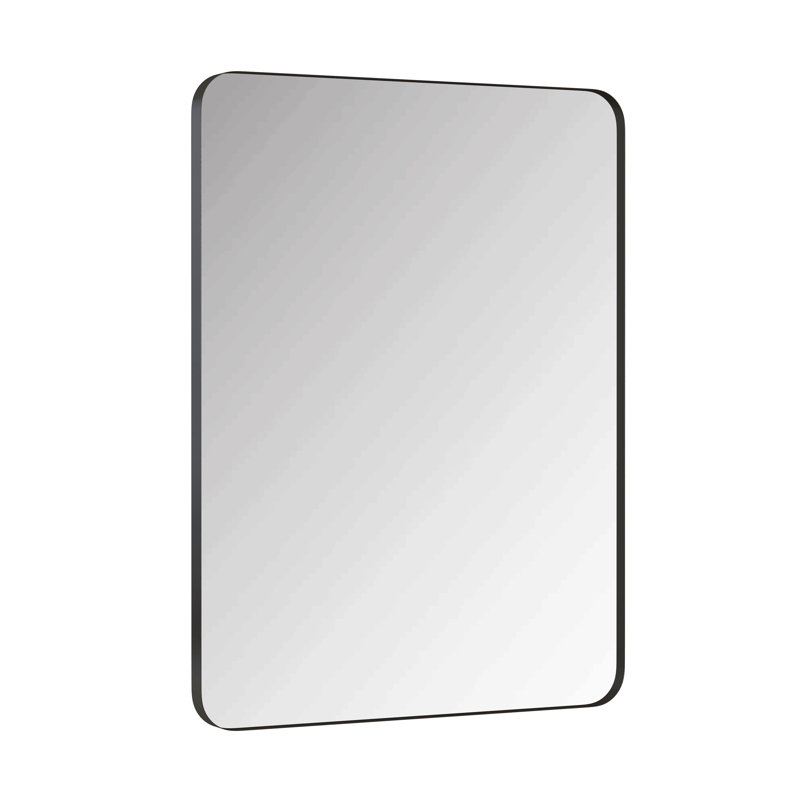Stainless Steel Rectangle Mirror, 40" x 30", Black