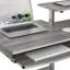 Bureau d'ordinateur complet, gris