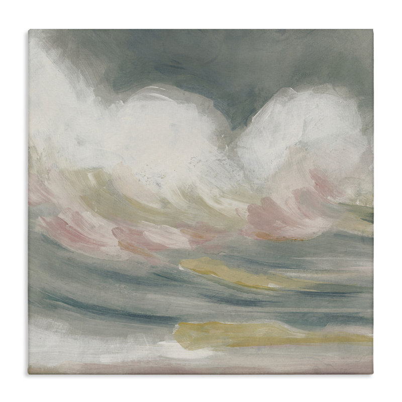 «Stormy Rolling Waves Floater», art mural sur toile par June Erica Vess, H 24 po x l 24 po x P 1,5 po