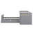 L-Shaped Space-Saving Twin Loft And Twin Platform Bed With 7 Drawers And Guardrails-493832420