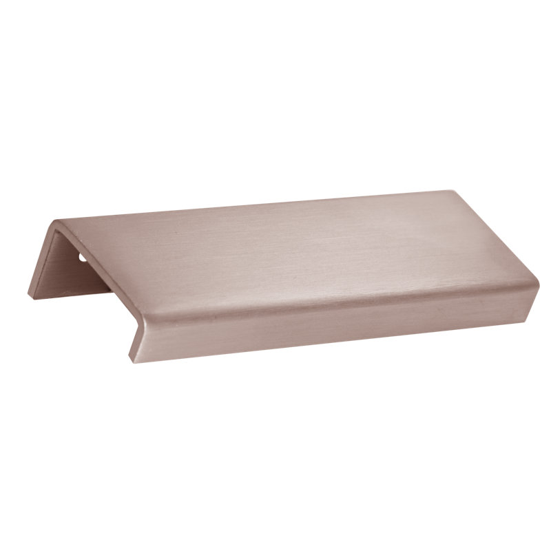 Modern Cabinet Finger Edge Pull, Polished Stainless Steel, 7 7/8″