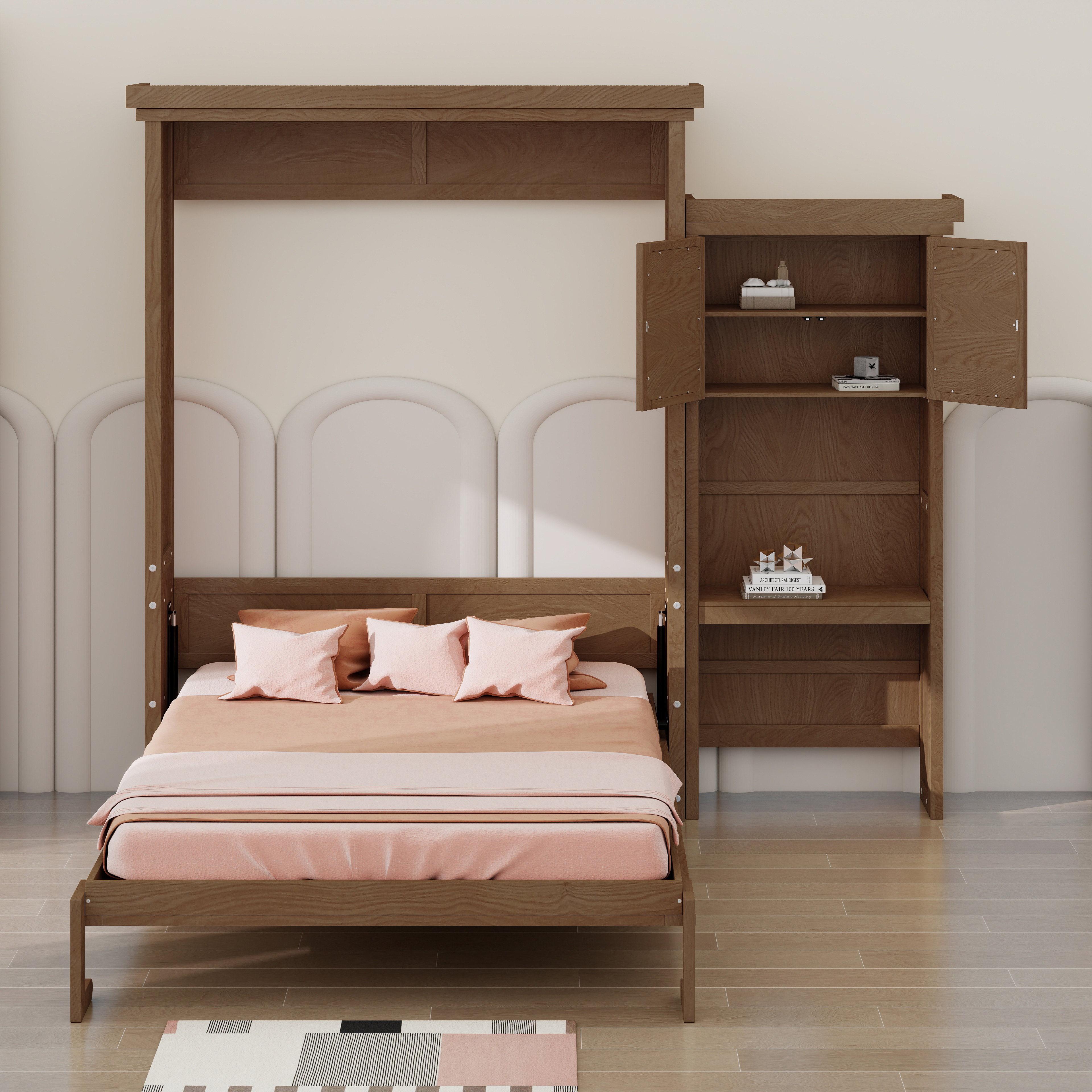 Foldable Rest Platform Latitude Run® Foldable Wood Platform Bedframe With Louvred Style ...