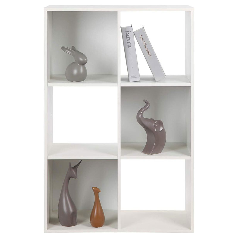 Bibliothèque à cubes H 24,5 "x l 35", (6 tablettes) H 24 po x l 35 po x P 11 po