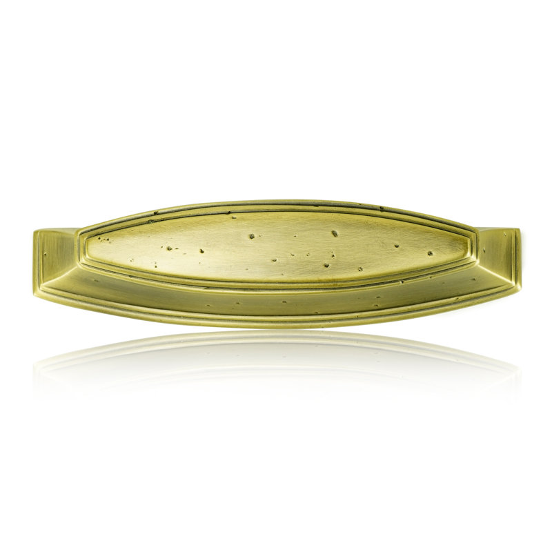 3-1/2" C TO C BIN PULL; BURNISH BRASS FINISH