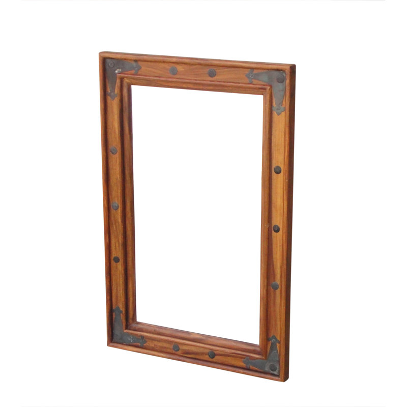 Lola Wood Flat Wall Mirror, 90cm H x 60cm W x 2.5cm D
