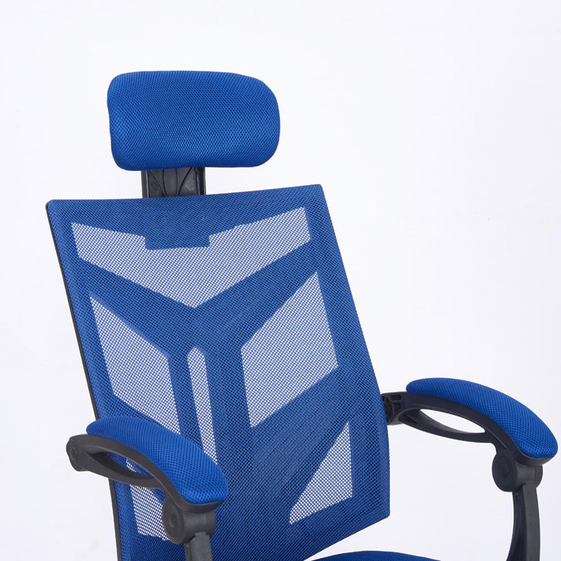 Fauteuil de direction ergonomique en filet à haut dossier Juliet Home Office, Bleu