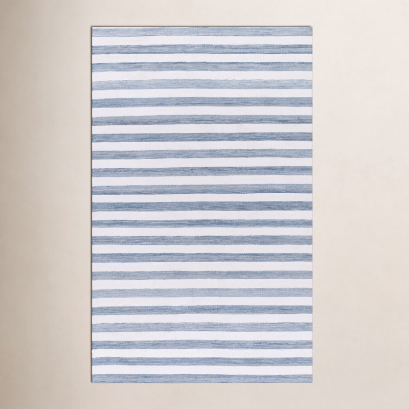  Tapis d'intérieur tissé à la main à rayures Cove 8 pi x 10 pi P.E.T Cove, 8 pi x 10 pi