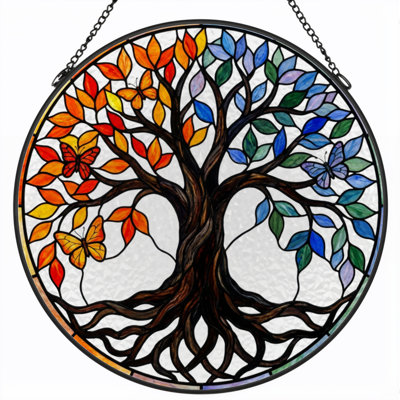 Panneau de vitrail 12 "H Tree Of Life