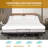 Queen adjustable smart base: zero gravity frame with usb ports & nightlights - remote control, black finish